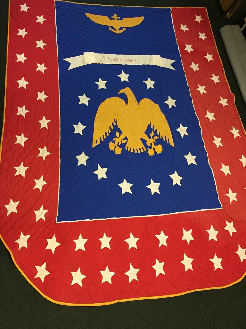 1950's Pennsylvania Folk Art Hand Sewn Eagle Quilt (1 of 11)