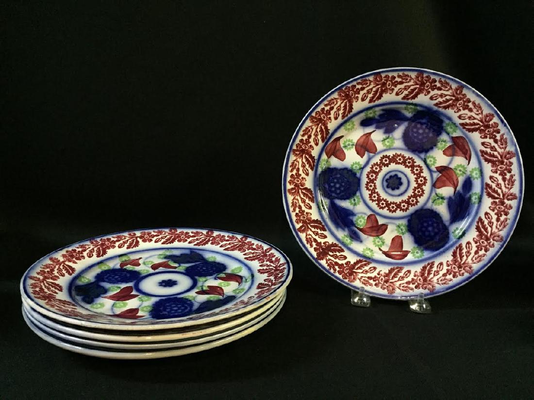 19th C. Stick Spatter Plate Set 5 (1 of 3)