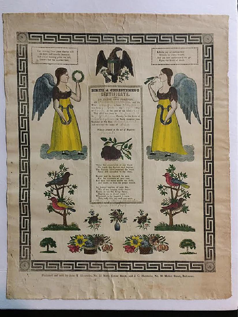 1840s Fraktur Birth Certificate (1 of 9)