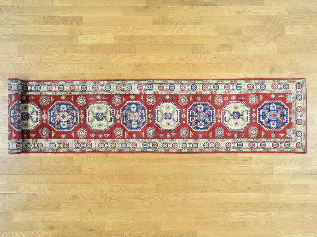 HandmadeTribal & Geometric Kazak Runner Rug 2.8x15.4 (1 of 5)