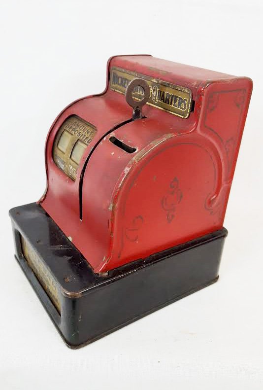 Red Uncle Sam Register Bank. 1930's. (1 of 2)