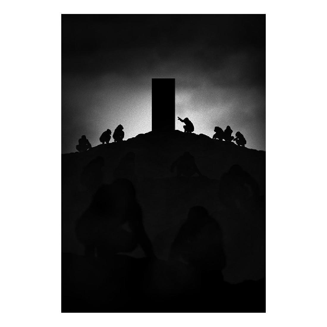 2001 A Space Odyssey - Dawn Of Man (R2013) Poster: Great design of the Stanley Kubrick classic created by Marko Manev for his 8 movie posters' Noir series. Hand numbered limited edition print of 100 copies Also known as Dawn Of Man Year: R 2013 (1968)