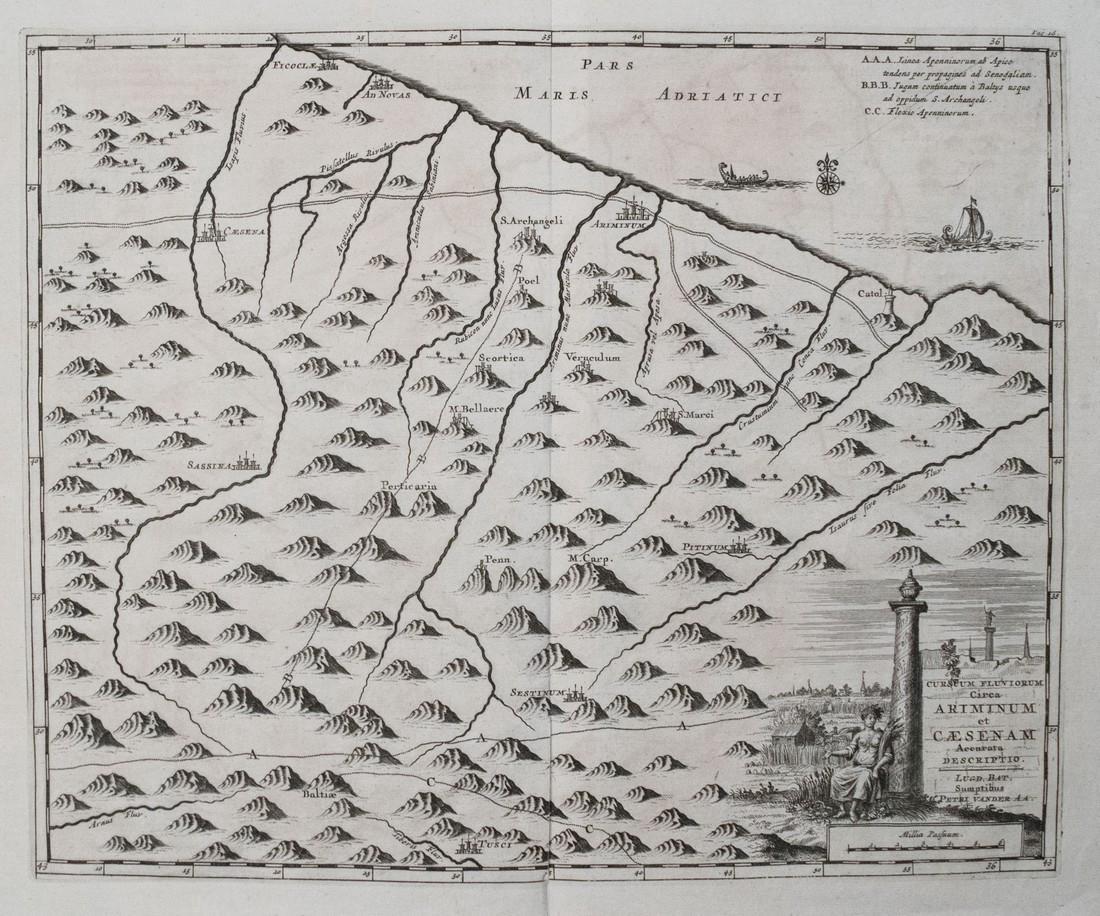 van der Aa: Map of Eastern Adriatic Italy, 1700 (1 of 1)