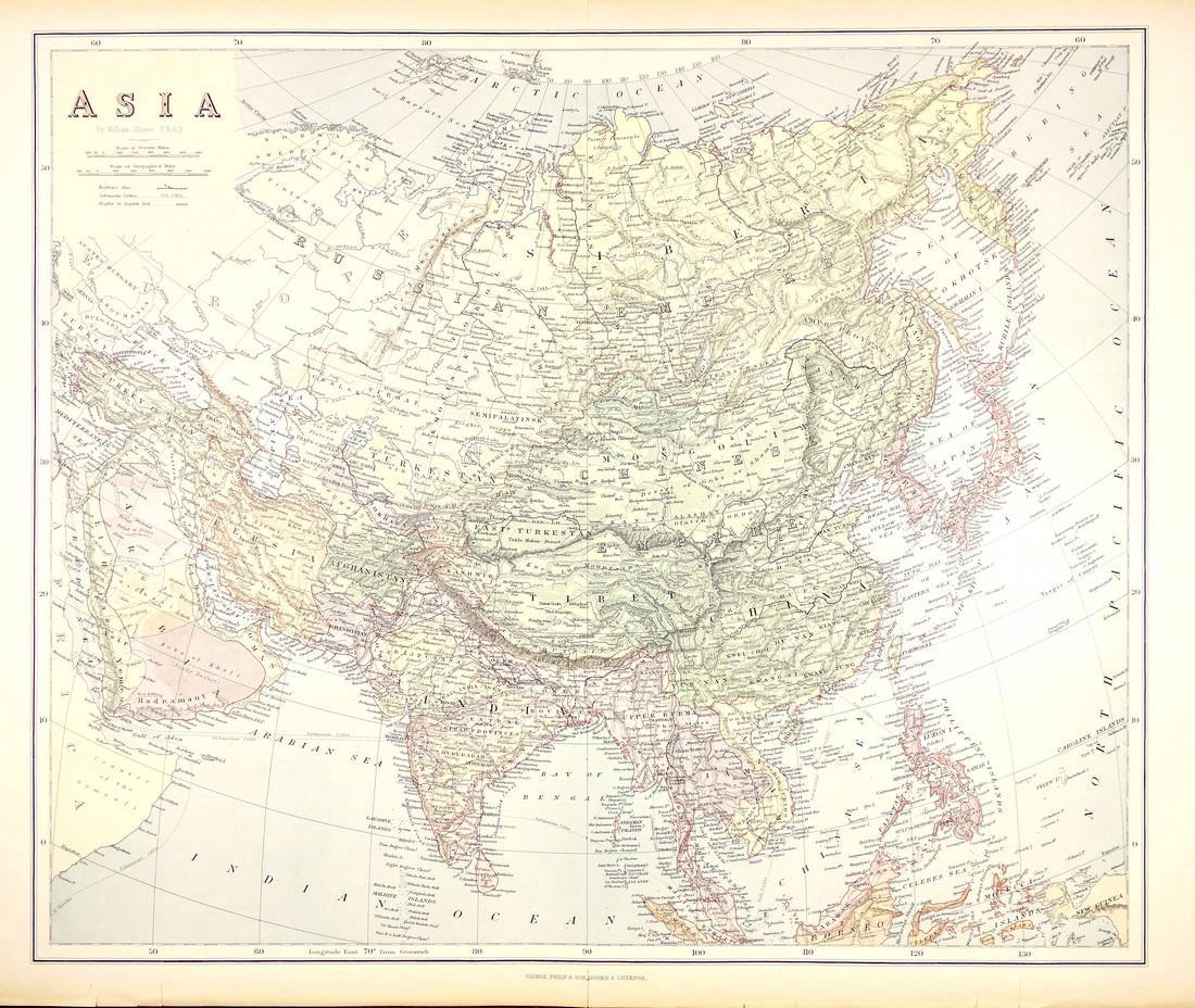 Shawe: Map of Asia, 1880 (1 of 1)