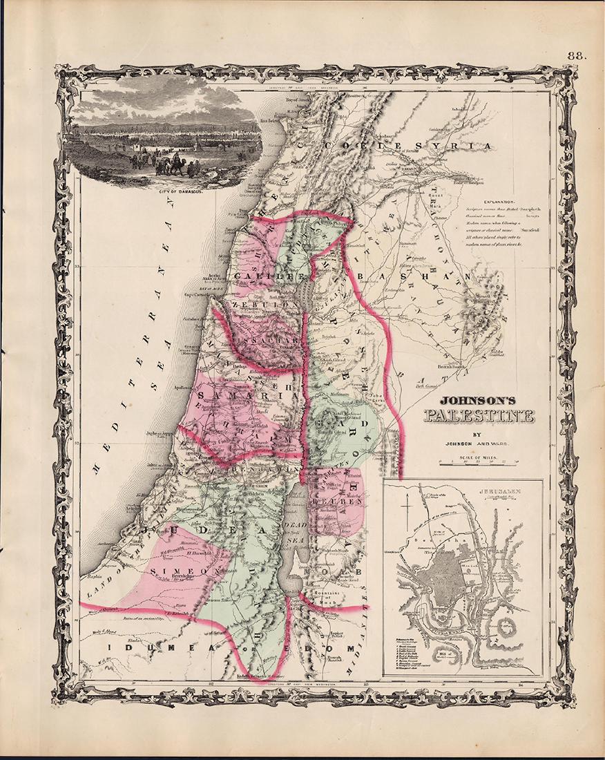 Johnson: Map of Palestine, 1862 (1 of 5)