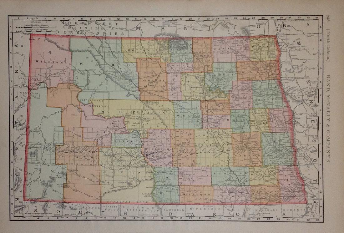Rand, McNally & Co: Map of North Dakota, 1898 (1 of 1)