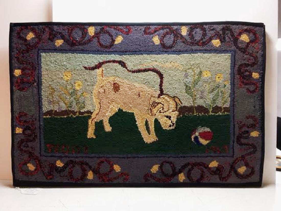 Dog Hooked Rug (1 of 3)