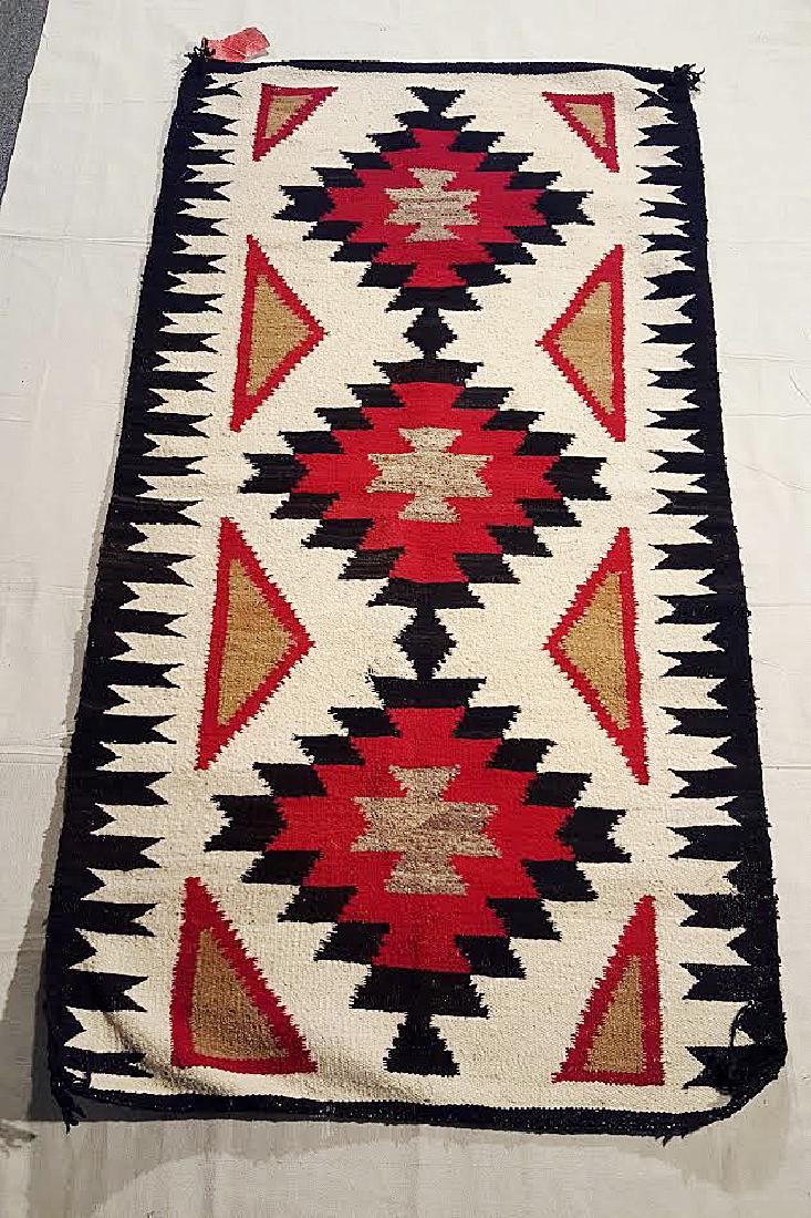 Navajo Ganado Style Rug Ca 1950's (1 of 3)