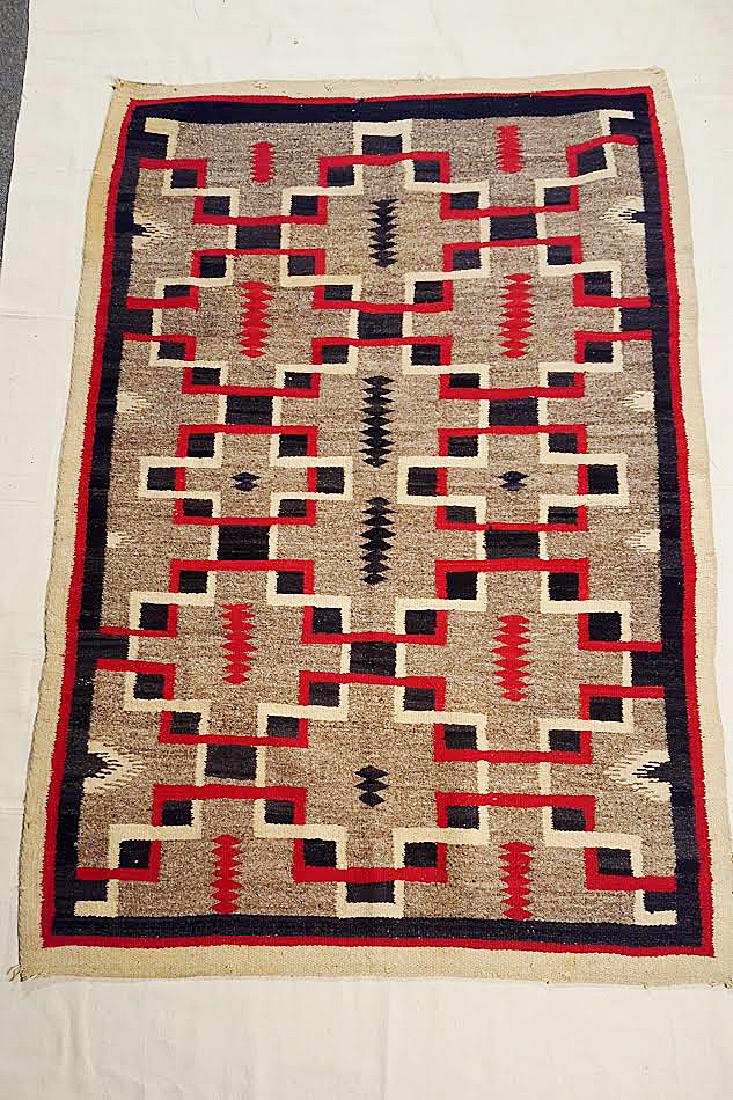 Navajo Regional Rug Ca 1930's: Navajo regional rug ca 1930's. Dimensions: 61 1/2" long x 42"wide Please note that this lot has a confidential reserve. When you leave a bid in advance of the auction, submit your maximum. Jasper52 wi