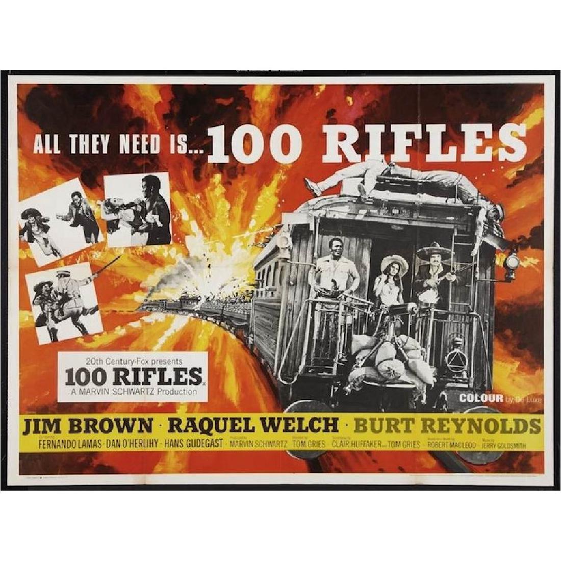 100 Rifles (british Quad) 1969 Poster (1 of 1)