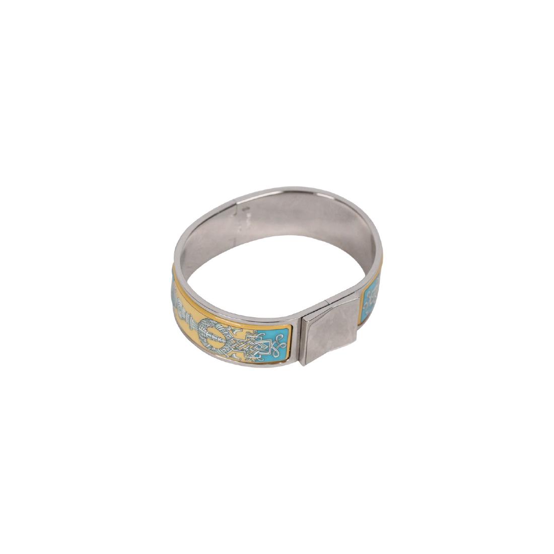 Hermes Sterling Enamel Clic Clac Bangle Bracelet (1 of 5)