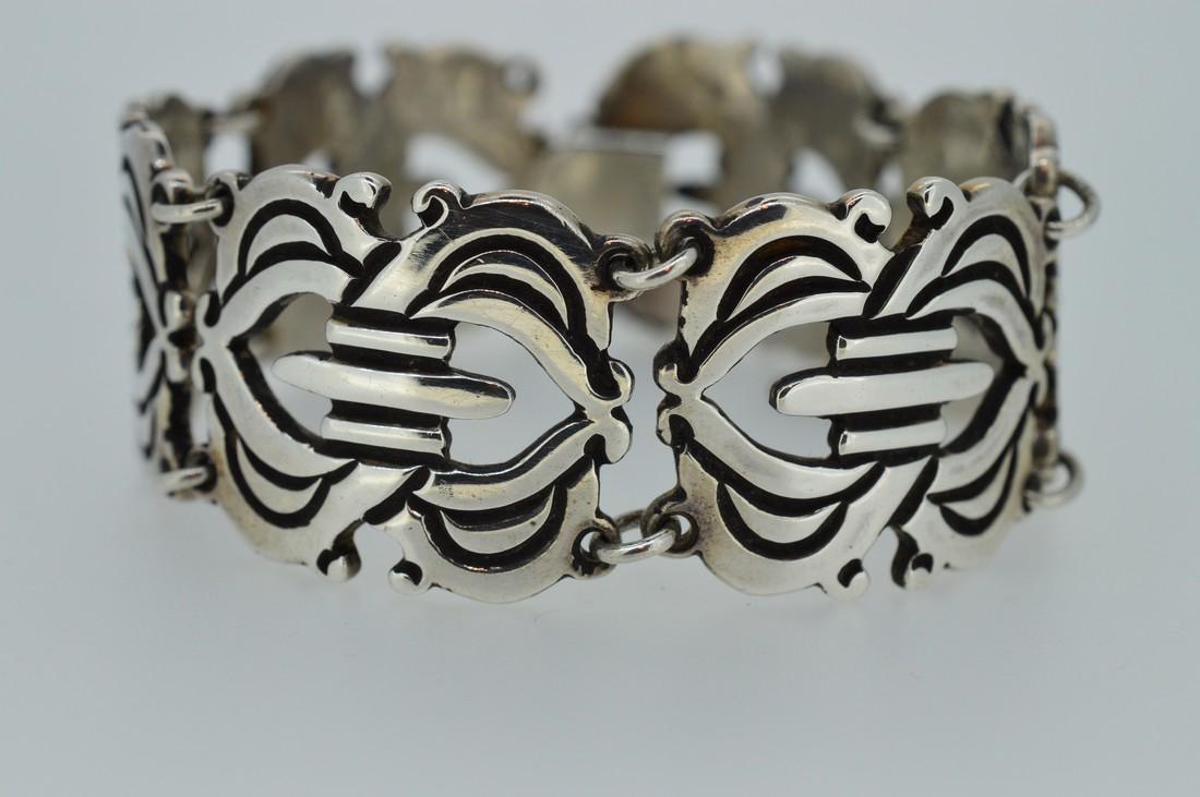 Vintage Taxco Mexico Sterling Bracelet (1 of 3)