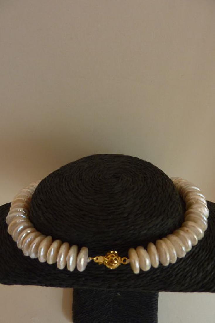 Two 14k Mother of Pearl Necklaces W/ Box (1 of 5)