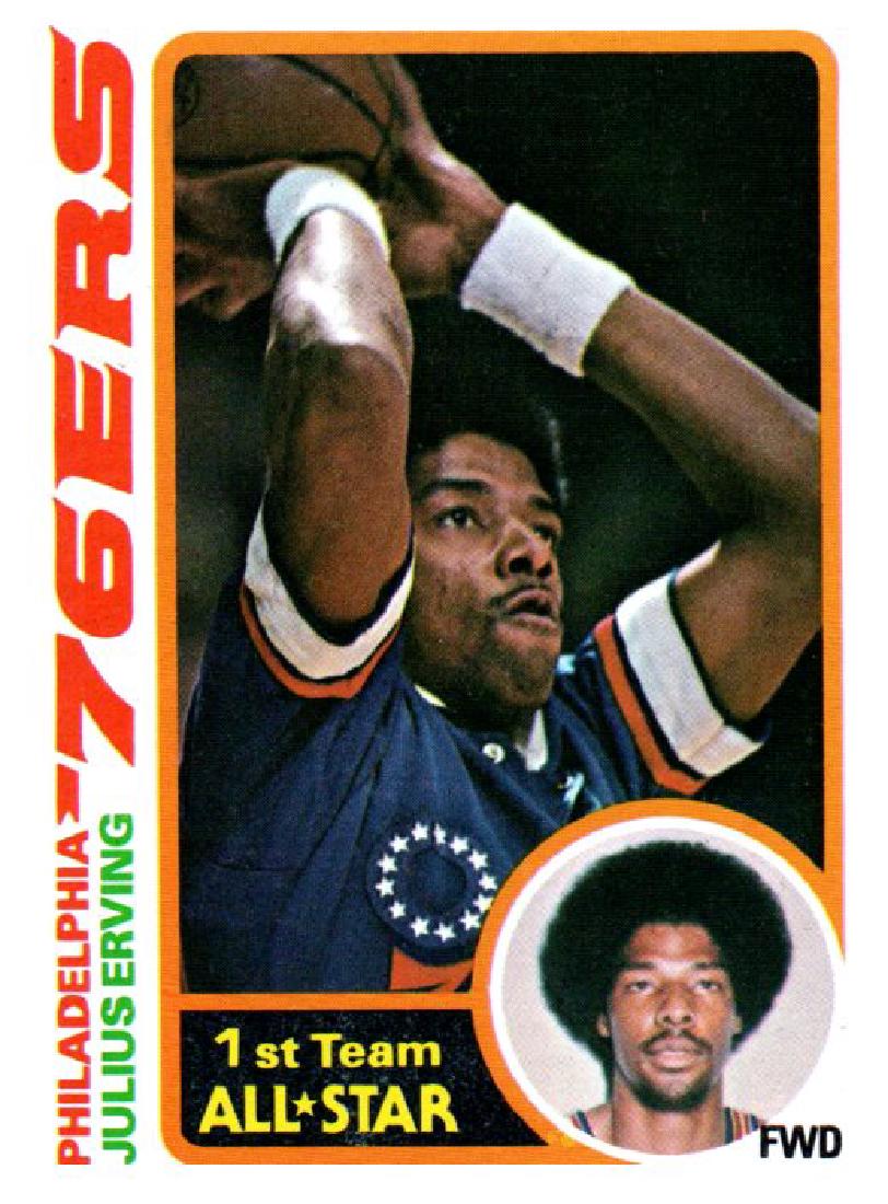 1978-79 Topps Julius Erving All Star Card Philadelphia (1 of 2)