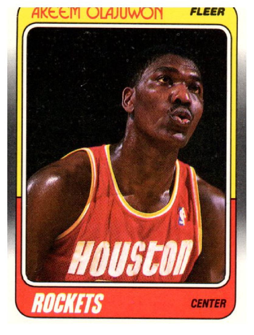 1988-89 Fleer Akeem Olajuwon Houston Rockets: 1988-89 Fleer Akeem Olajuwon Houston Rockets Card #53 No Reserve: This lot starts at $1 and has no reserve as a courtesy so that collectors can determine the true market value on this authentic item. 