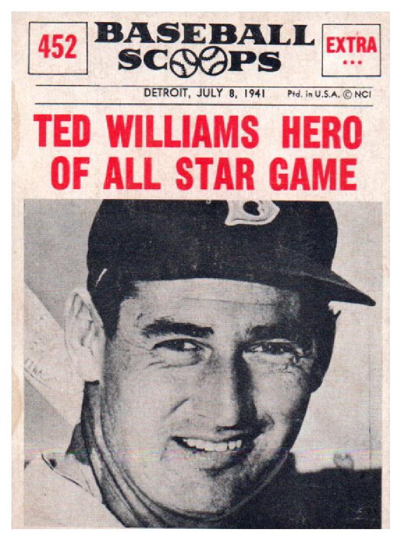 1961 Nu Card Ted Williams Baseball Scoops Boston Red (1 of 2)