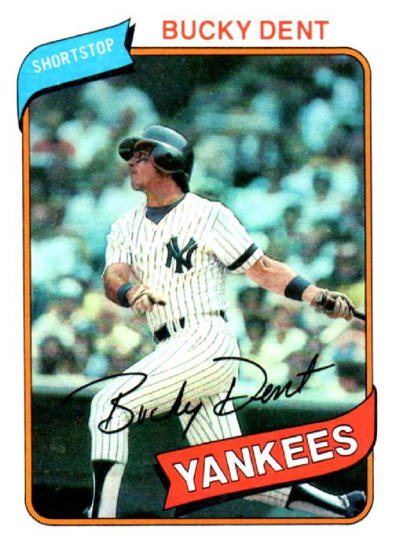1980 Topps Bucky Dent New York Yankees (1 of 2)