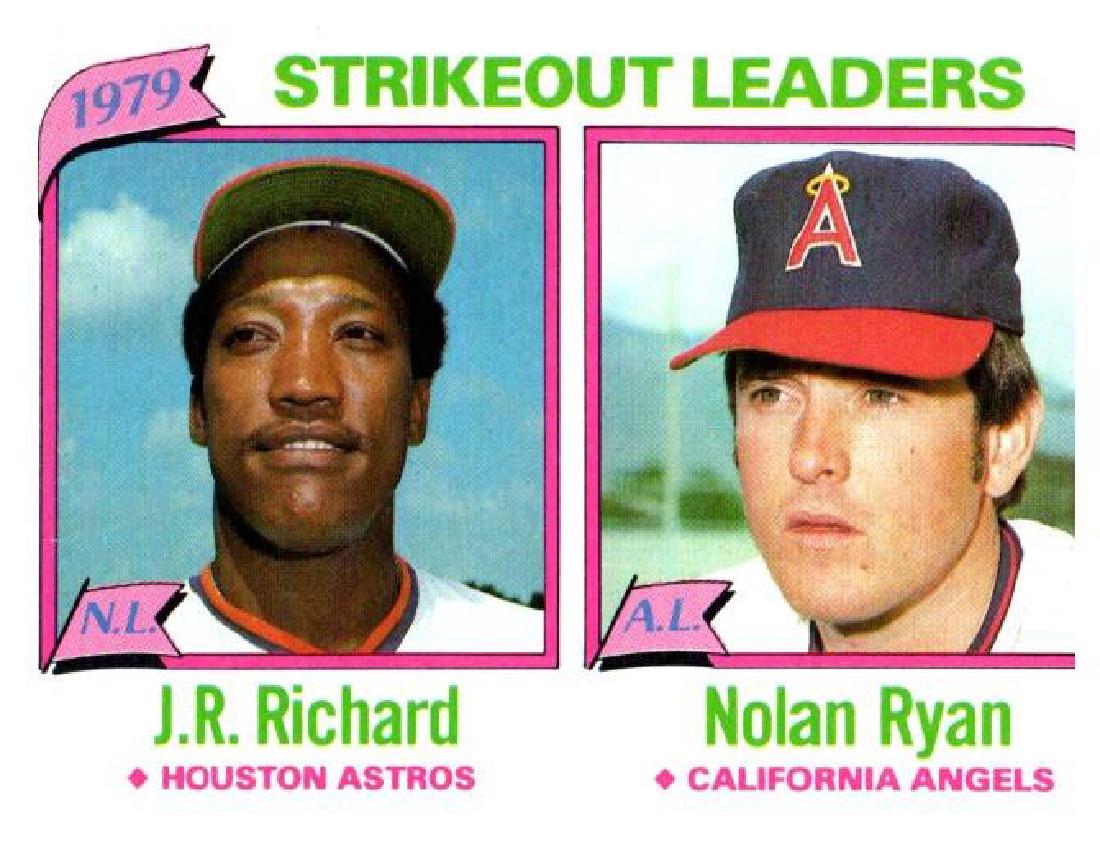 1980 Topps Nolan Ryan J.R. Richard Strikeout Leaders (1 of 2)