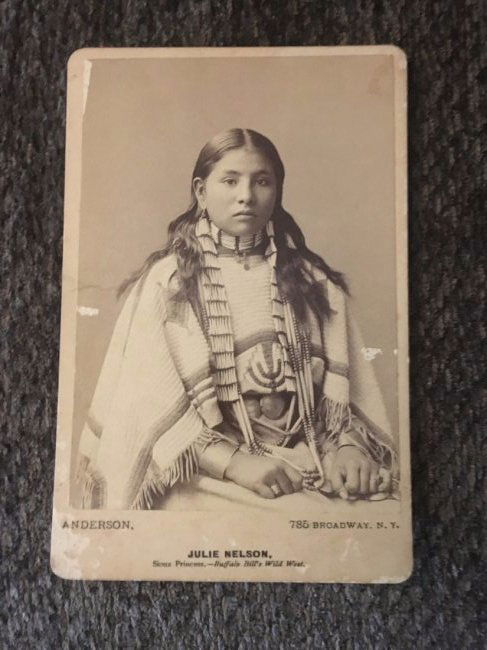 Julie Nelson Buffalo Bill Wild West 1880s Cabinet Card (1 of 4)