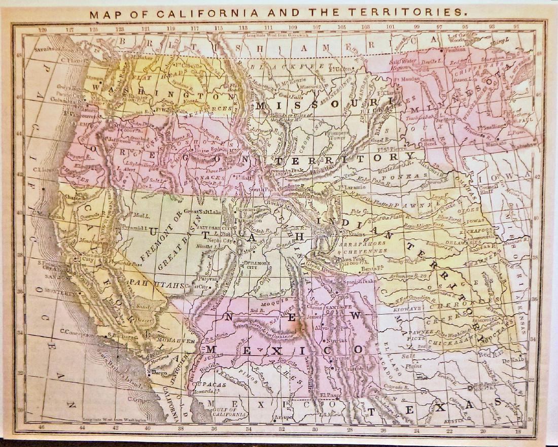 Mitchell: Map of California & Territories, 1854 (1 of 1)