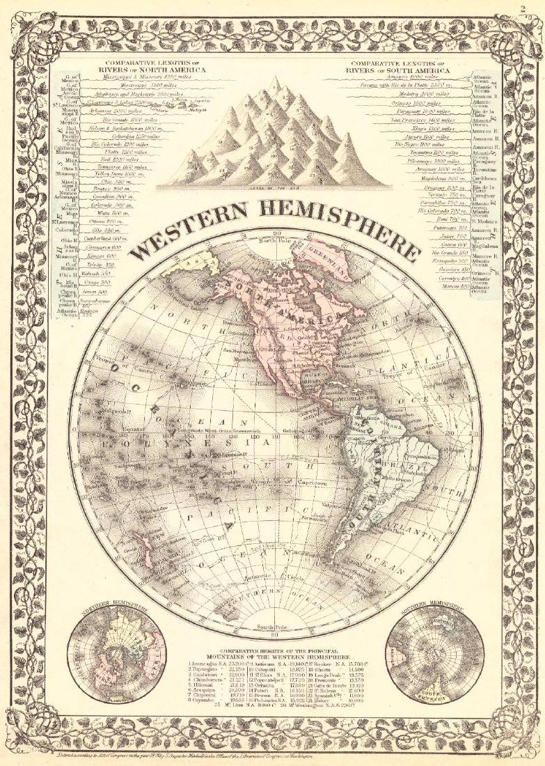 Mitchell: Map of the Western Hemisphere, 1874 (1 of 1)