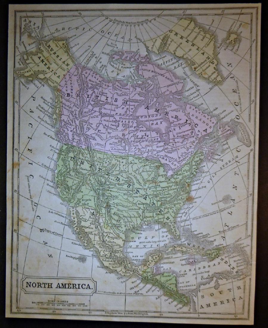 Mitchell: Hand Colored Map of North America, 1854 (1 of 1)