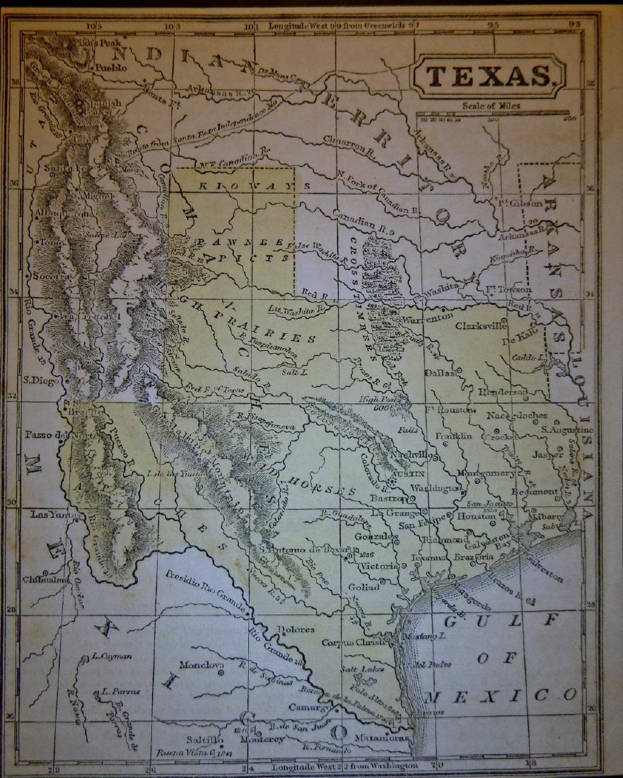 Mitchell: Hand Colored Map of Texas, 1854 (1 of 1)