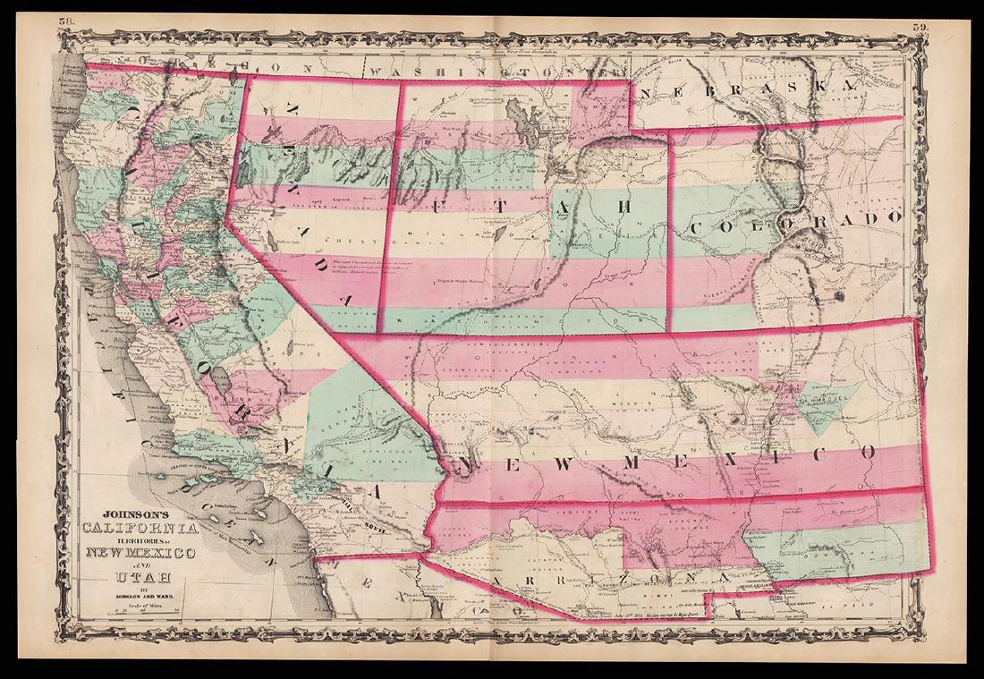 Johnson: Map of California Territories, 1862 (1 of 7)