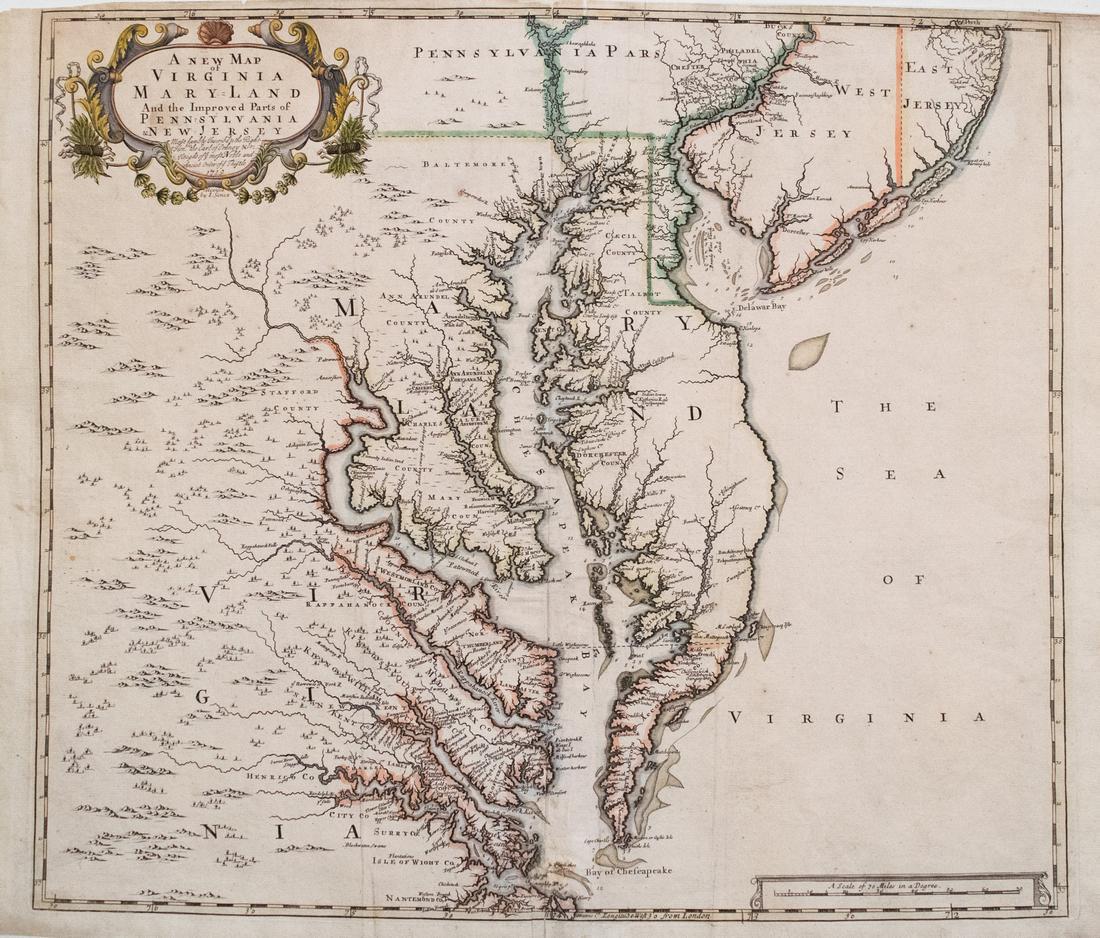 Senex: Map of Virginia & Maryland, 1719 (1 of 1)