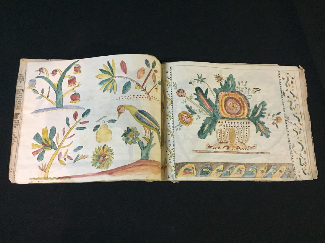 1860's Lebanon County Pa Folk Art Watercolor Book (1 of 11)