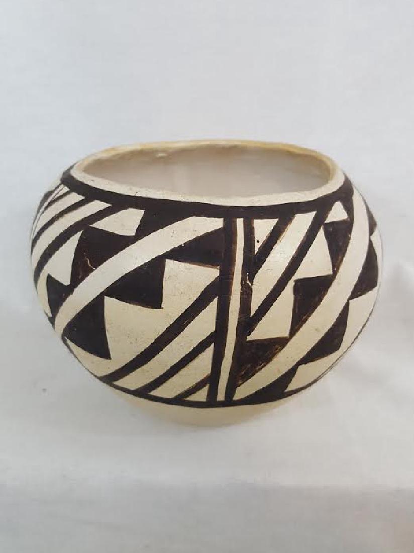 Acoma Pueblo Black on White Pottery Jar Ca 1940's (1 of 5)