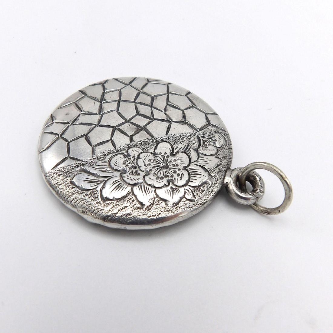 Aesthetic Sterling Silver Mirror Medallion, 19th C (1 of 4)