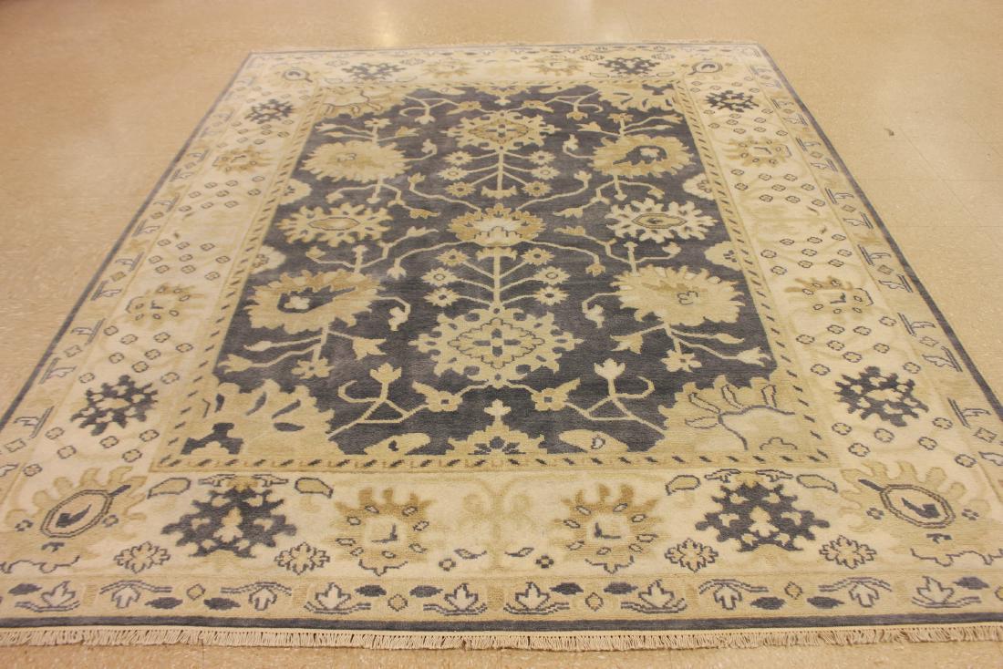 Grey Oushak Wool Area Rug 8'x9'11" (1 of 10)