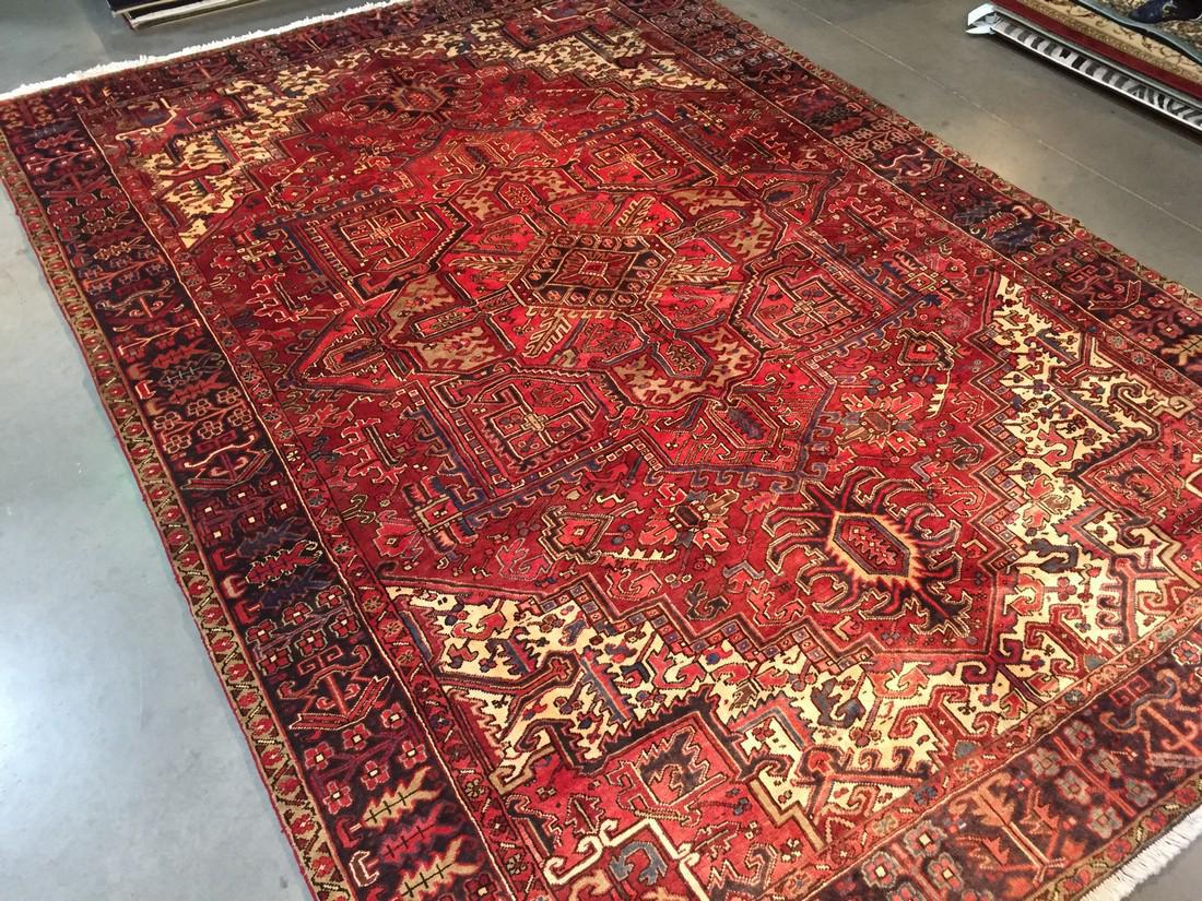 Authentic Hand Knotted Wool Heriz Rug 9'6"x13'4" (1 of 10)