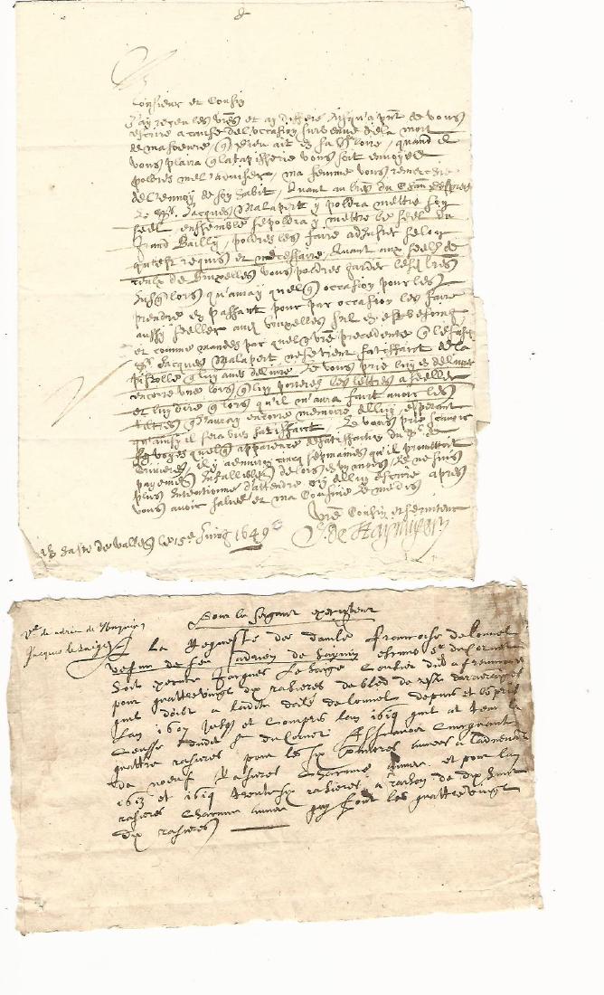 Two 17th Century French Manuscripts (1 of 2)