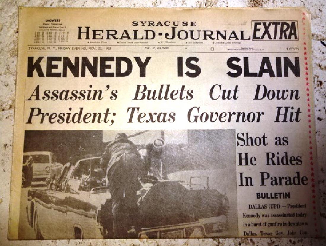 November 22, 1963 Newspaper Kennedy Assassination (1 of 1)