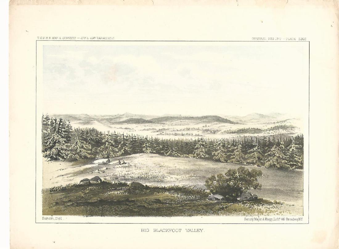 C1854 Lot of Two Tinted Lithographs (1 of 2)