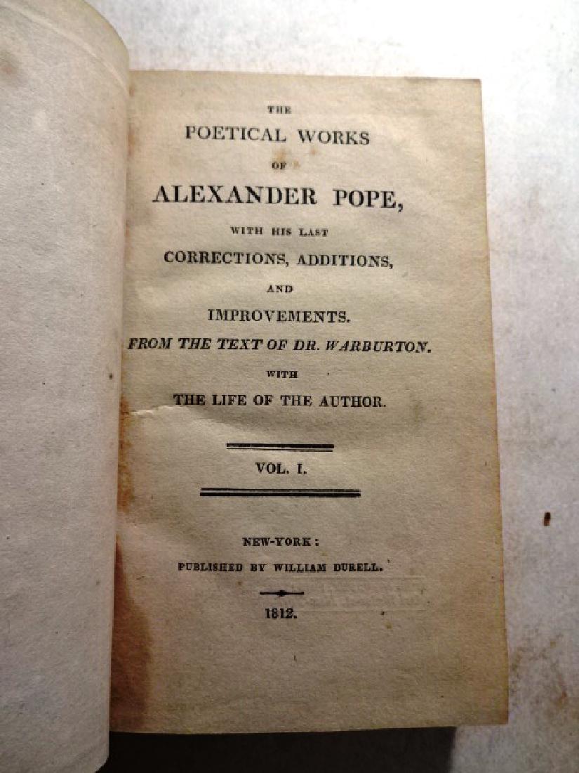 1812 The Poetical Works of Alexander Pope w/ Portrait (1 of 3)