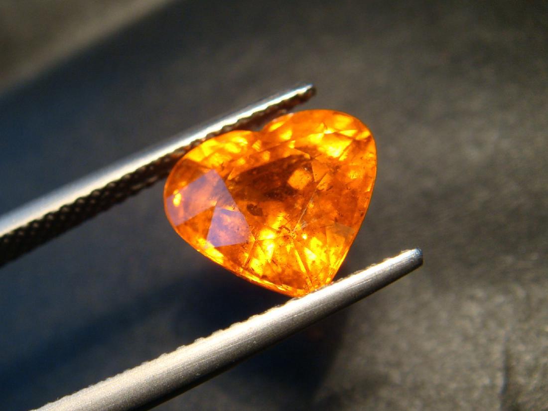 Loose Spessartine Garnet Heart Shape 4.82 Cts (1 of 1)