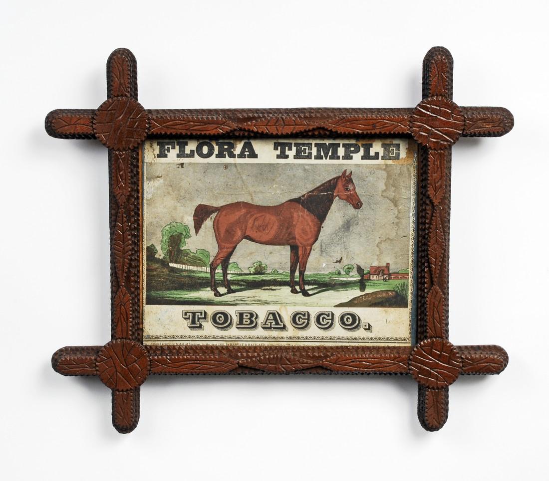 Fine Tramp Art Frame with Horse Illustration (1 of 5)