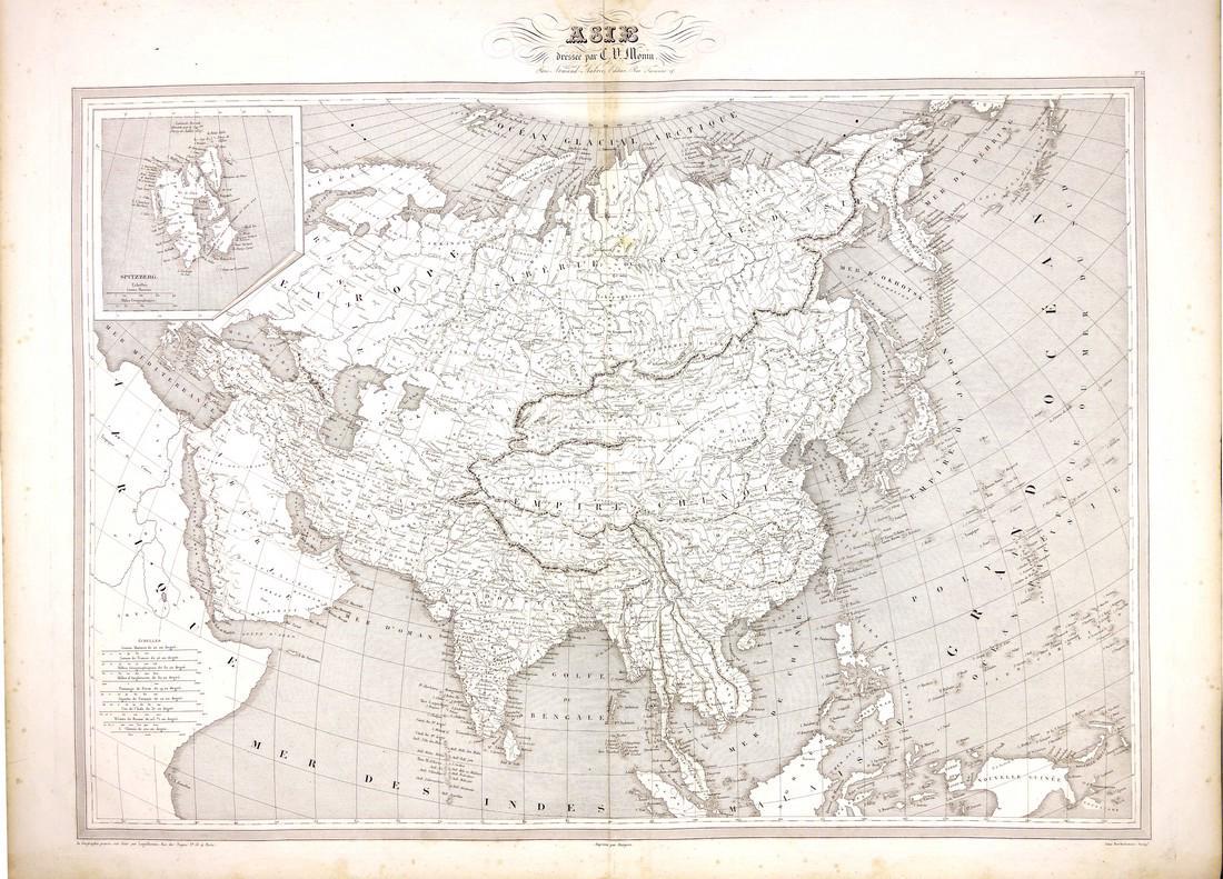 T.D. Monin: Map of Asie Dressee, 1870 (1 of 1)