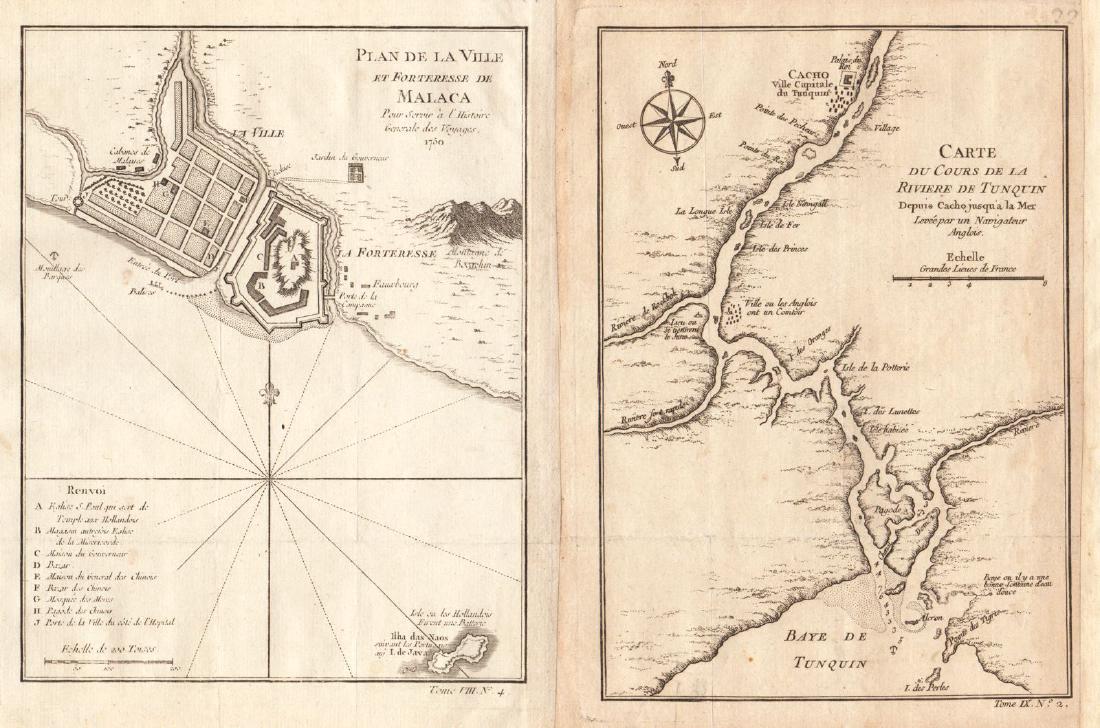 Bellin: Plan of Malacca City/Tonkin River Basin Chart (1 of 1)
