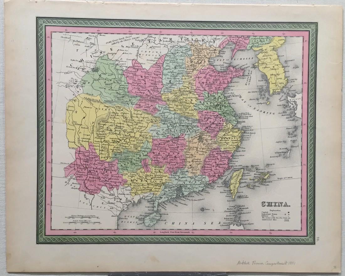 Mitchell, Thomas, Cowperthwait: Map of China, 1851 (1 of 1)