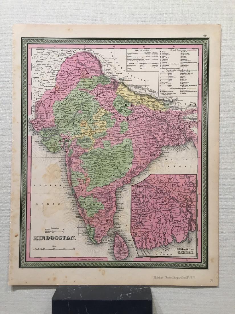 Mitchell, Thomas, Cowperthwait: Map of Hindostan, 1851 (1 of 1)