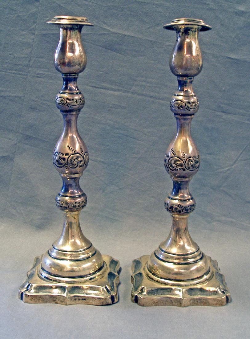Morris & Salkind Sterling Silver Candle Sticks, 1908 (1 of 4)