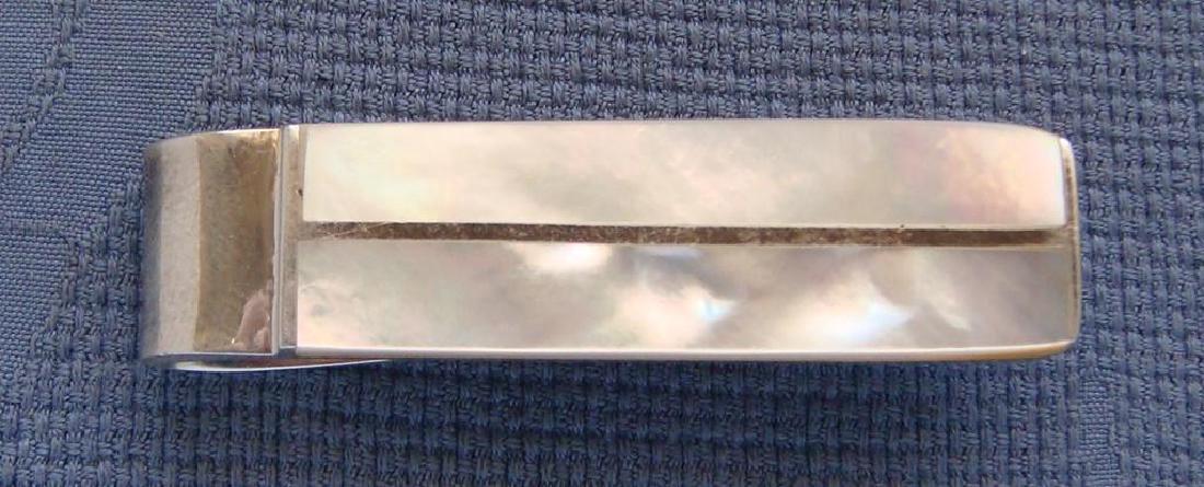 Vintage Mother of Pearl Sterling Silver Money Clip (1 of 9)