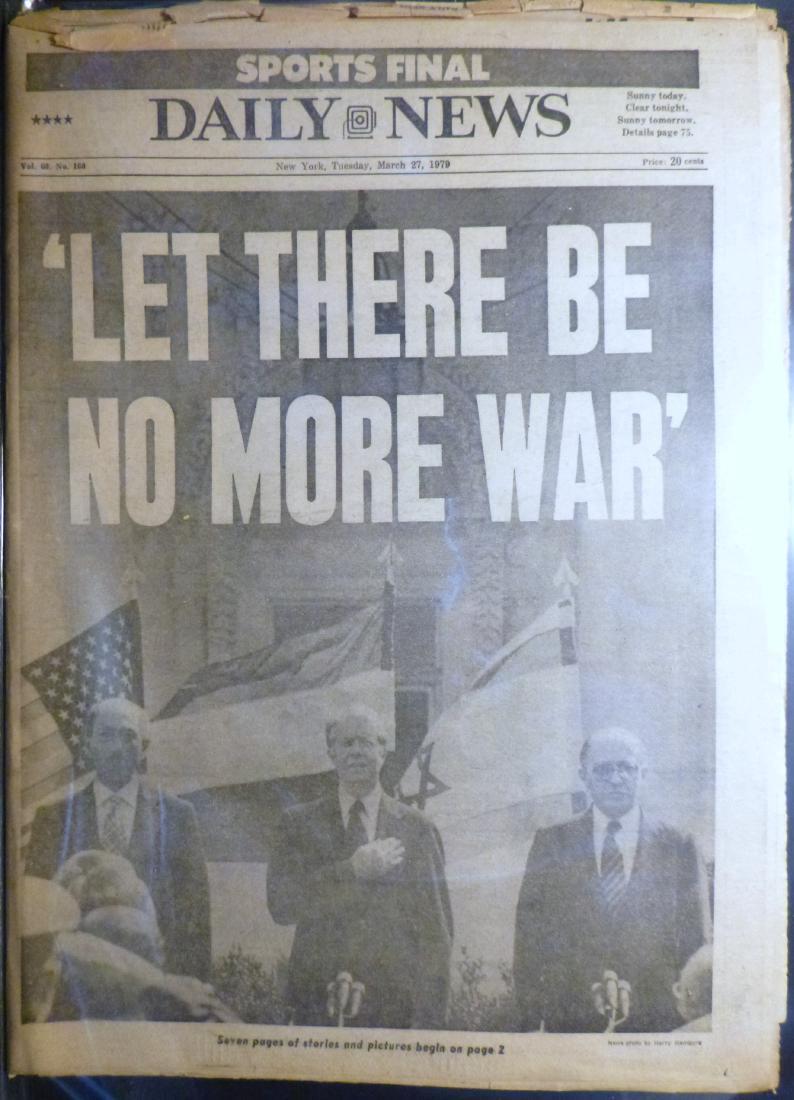 NY Daily News - Israel, Egypt Peace Treaty - March 1979 (1 of 2)