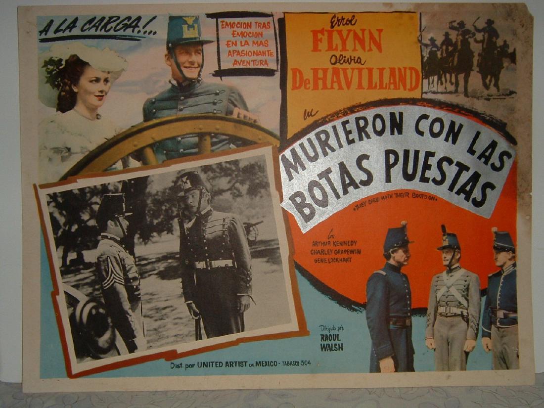 They Died With Their Boots on 1941 Poster: they died with their boots on, 1941 classic with errol flynn & olivia dehavilland size: 12½ x 16¼ Please note that this lot has a confidential reserve. When you leave a bid in advance of the auction
