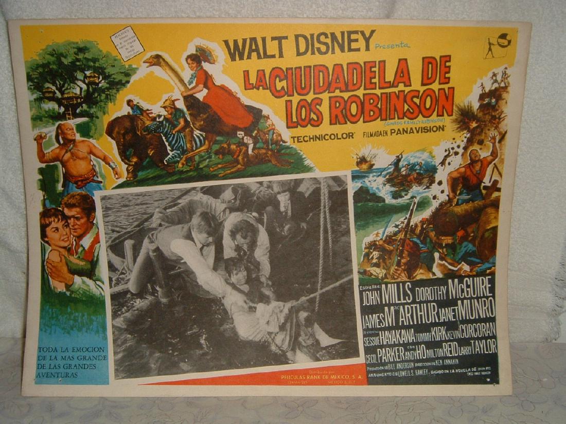 Swiss Family Robinson 1960 Poster: swiss family robinson 1960 classic with john mills & dorothy mcguire, james macarthur size: 12½ x 16¼ Please note that this lot has a confidential reserve. When you leave a bid in advance of the auc