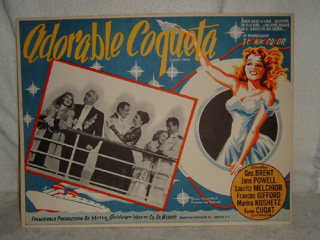 Luxury Liner 1948 Poster: luxury liner 1948 classic with george brent & jane powell size: 12½ x 16¼ Please note that this lot has a confidential reserve. When you leave a bid in advance of the auction, submit your maximum. J